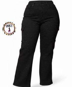 Pantalón cargo brillo sutil