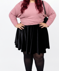 Falda sesgada terciopelo