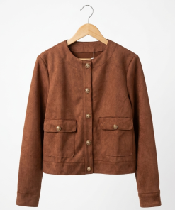 Alternative view of Chaqueta de Gamuza sin Cuello