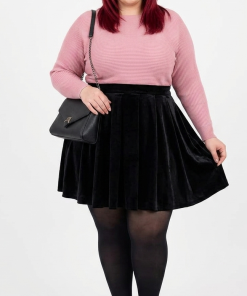 Alternative view of Falda sesgada terciopelo