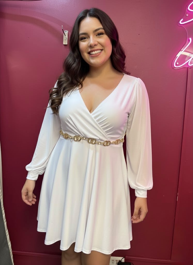 Vestido Con Manga De Malla