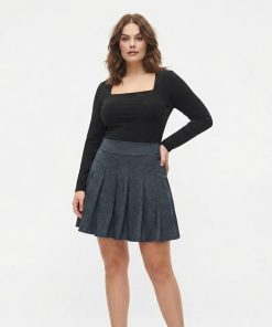 Alternative view of FALDA TABLEADA DE TELA