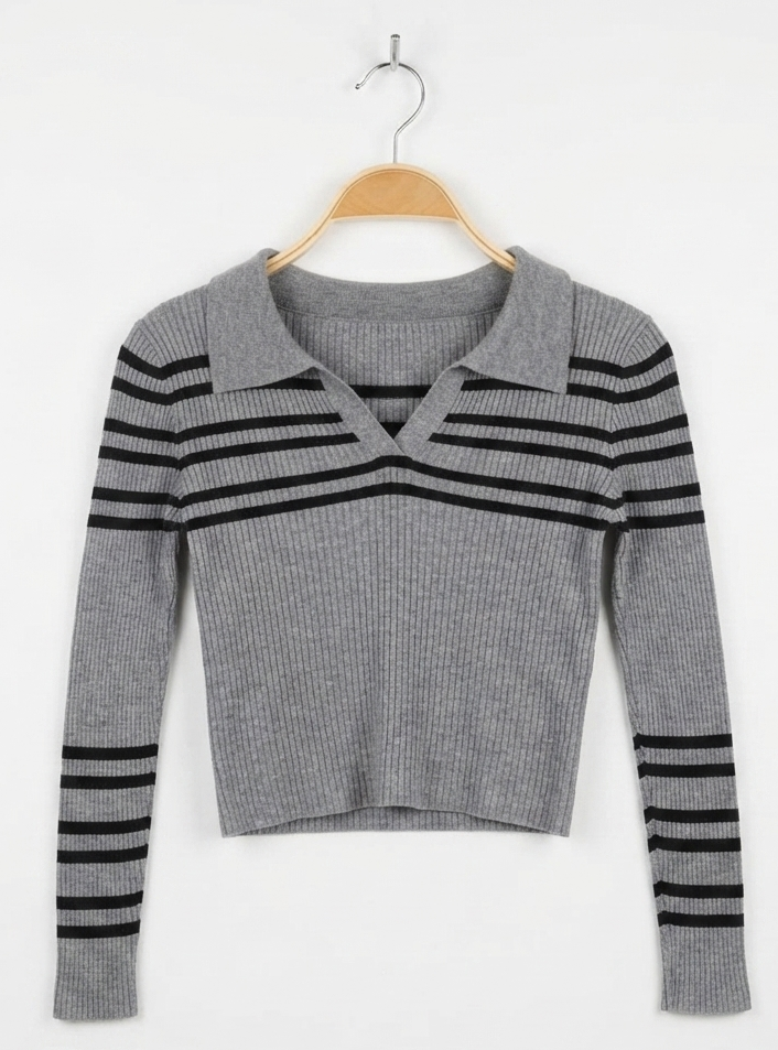 SUETER DE RAYAS CON CUELLO - Imagen 3