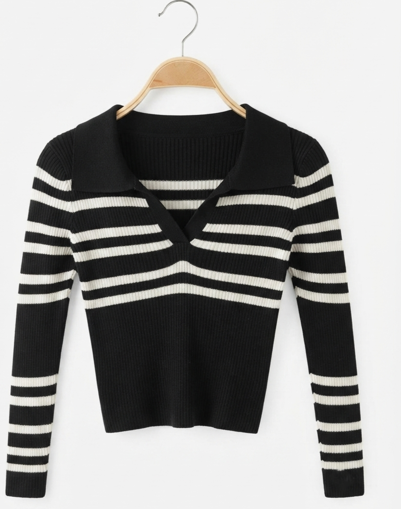SUETER DE RAYAS CON CUELLO - Imagen 2