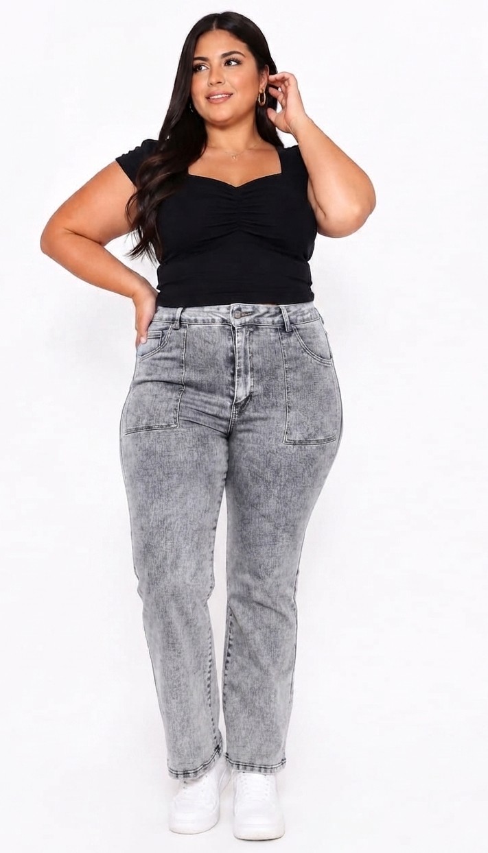 PANTALON CARGO GRIS