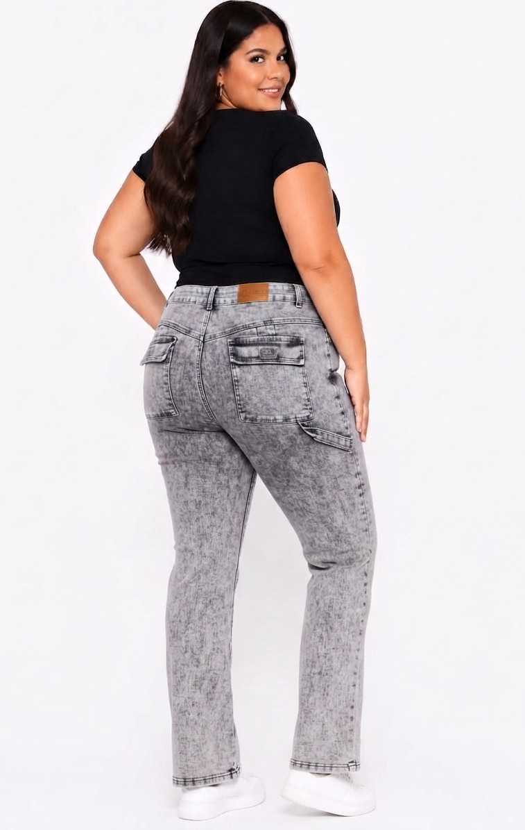 PANTALON CARGO GRIS - Imagen 2
