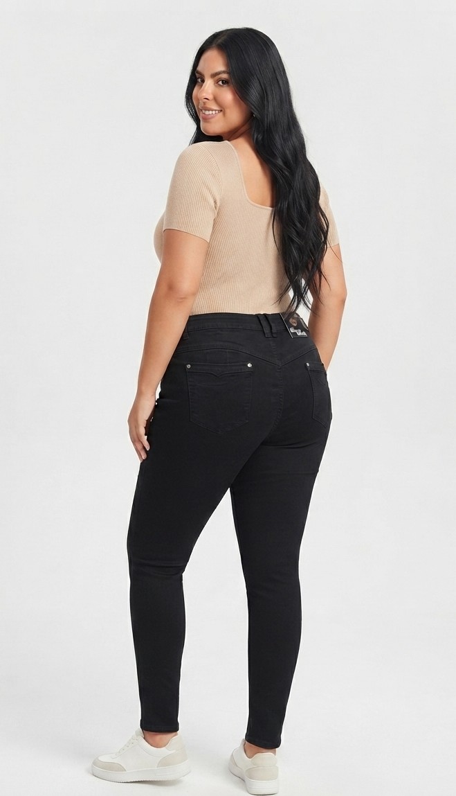 SKINNY JEANS NEGRO - Imagen 2