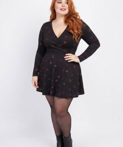 VESTIDO CHERRY  CORTE EN V