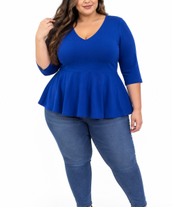 BLUSA PEPLUM MANGA 3/4TO
