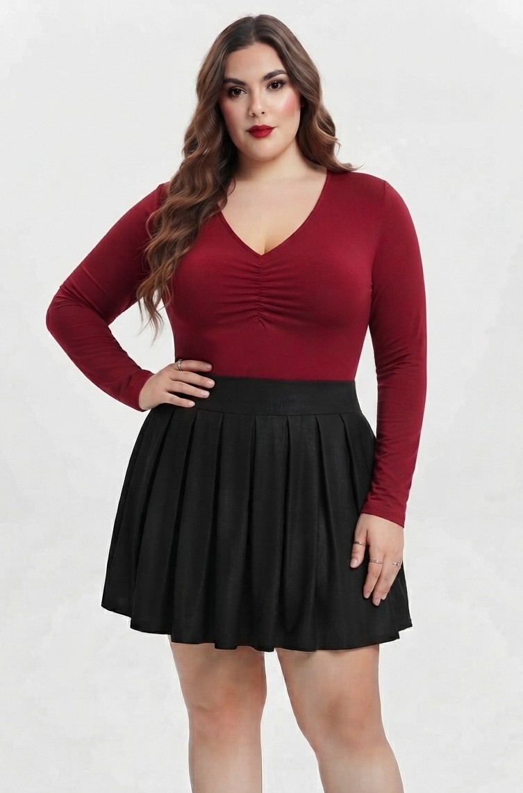 BLUSA SEMI ARRUCHE EN V - Imagen 2