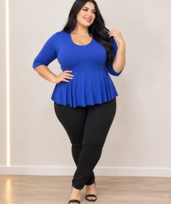 BLUSA PEPLUM MANGA 3/4TO