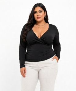 Alternative view of BLUSA ESCOTE CRUZADO